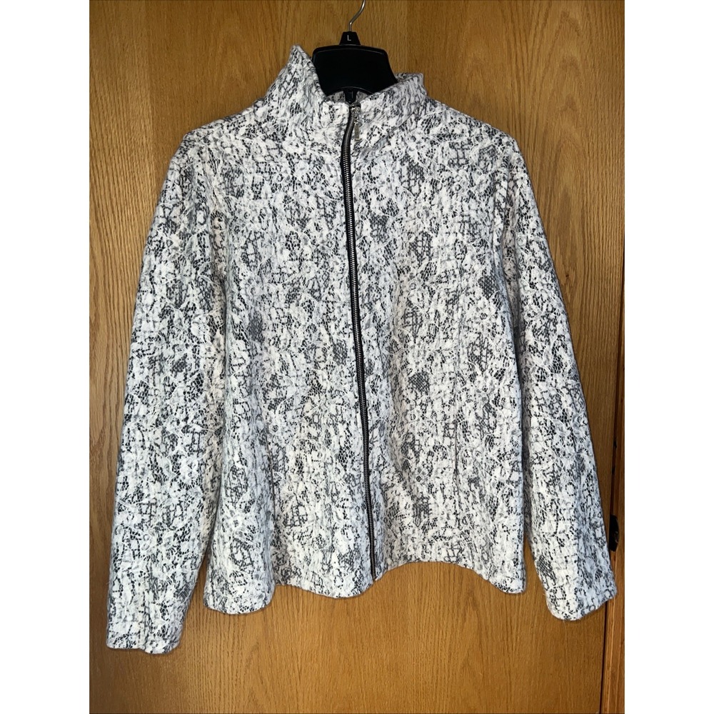 Cathy Daniels Lace Overlay Long Sleeve Fullโ Zip Jacket Size XL Women
